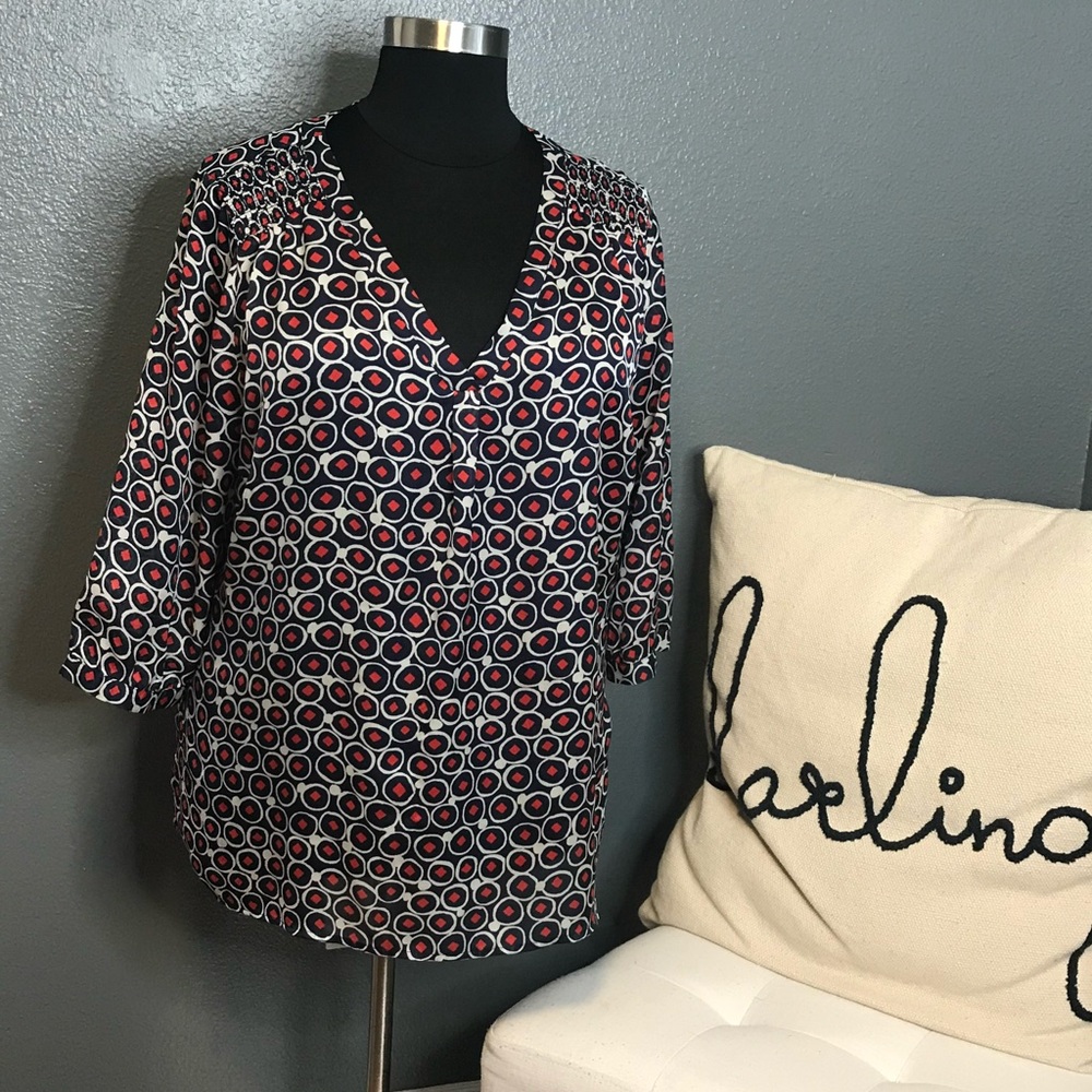 Eloquii blue and red top size 20W